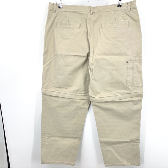 Sorel Men Size 42 x 30 Pants Beige Cotton Canvas Convertible Work Zip Off Shorts - Picture 3 of 7